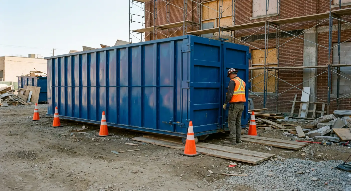Safety inspection of dumpster placement site in Kittanning, PA