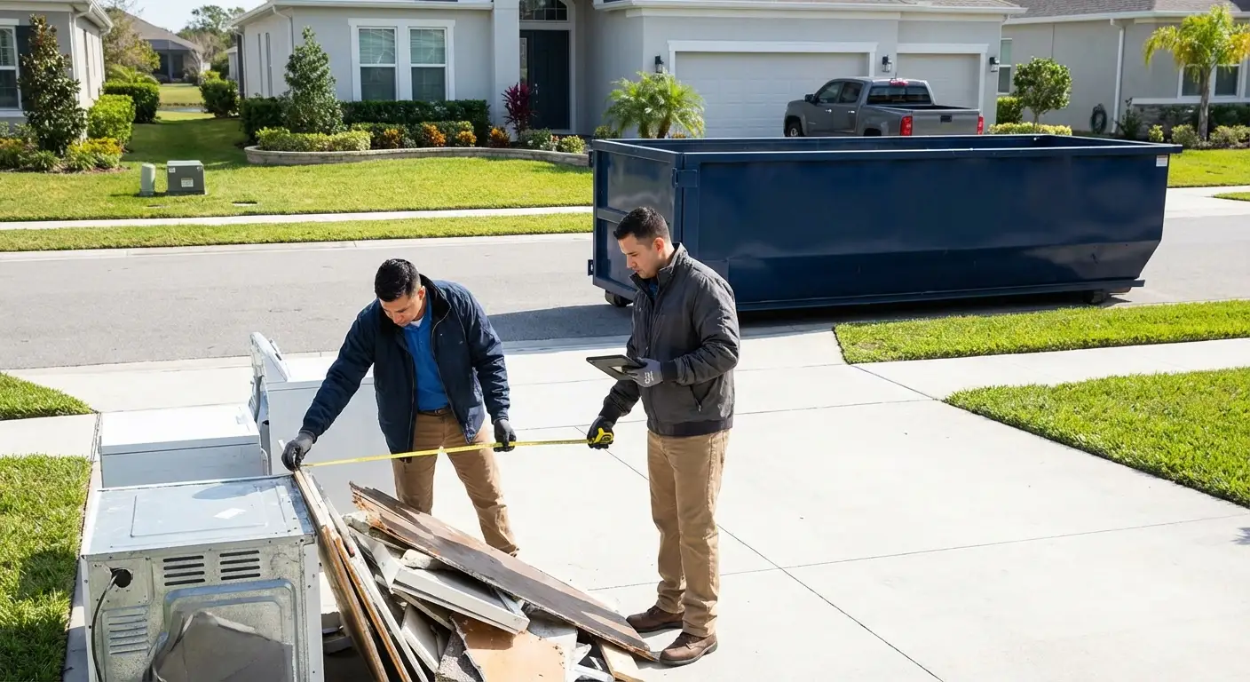 Concrete dumpster rental delivery truck in Kittanning, PA